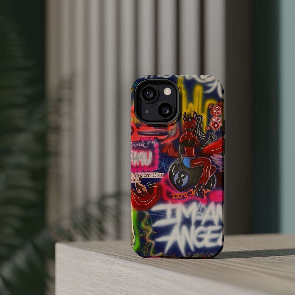 MagSafe "im an angel" airbrush iPhone case