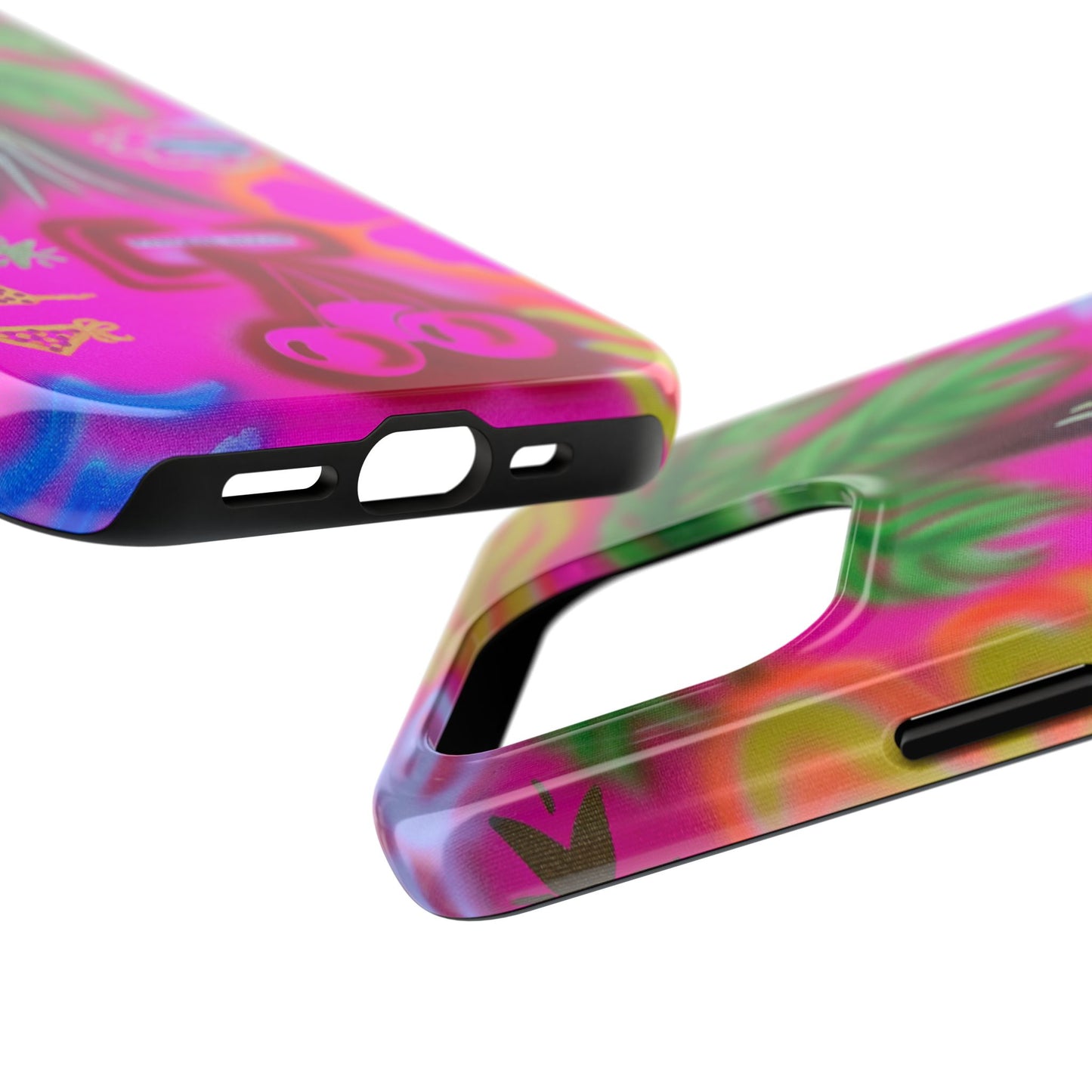 "neon pink palms" airbrush iPhone case