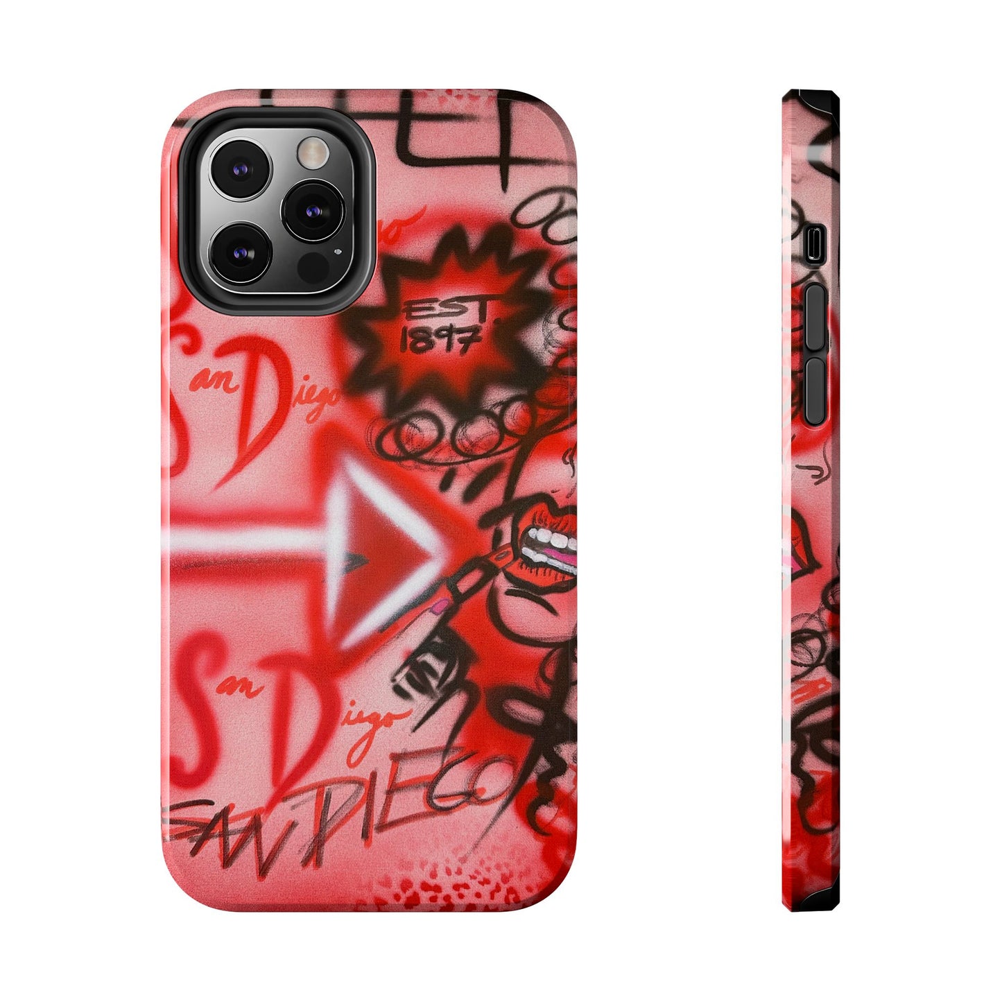 "san diego" airbrush iPhone case