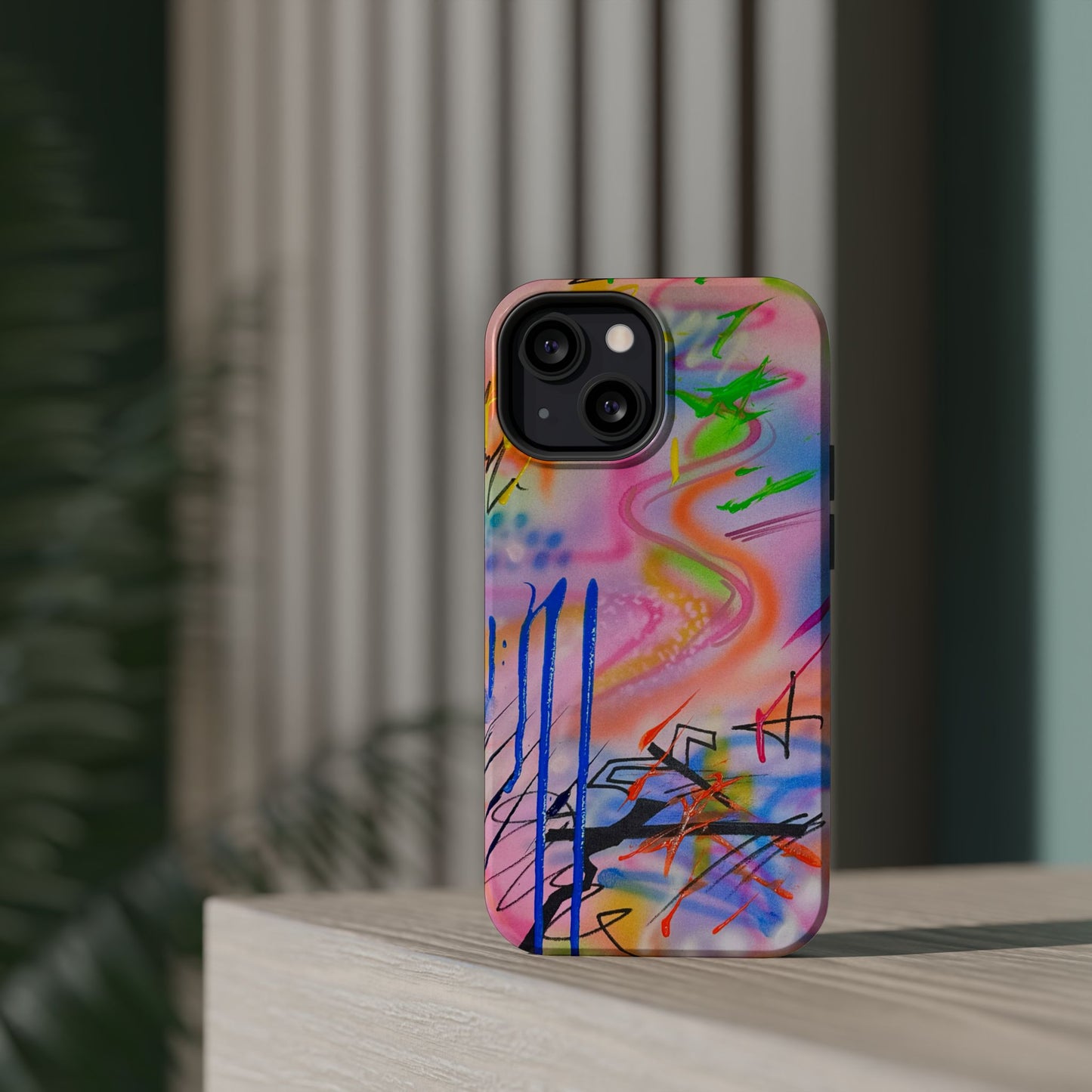 MagSafe "neon haze" airbrush iPhone case