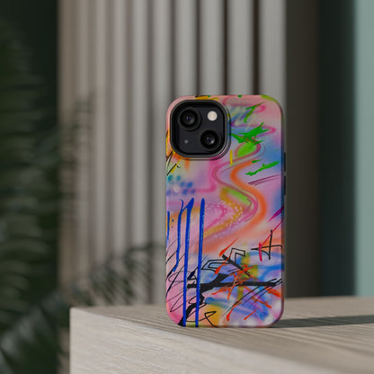 MagSafe "neon haze" airbrush iPhone case