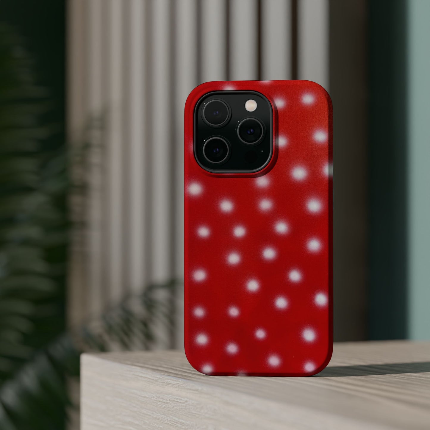 MagSafe "cherry crush polka dot" airbrush iPhone case