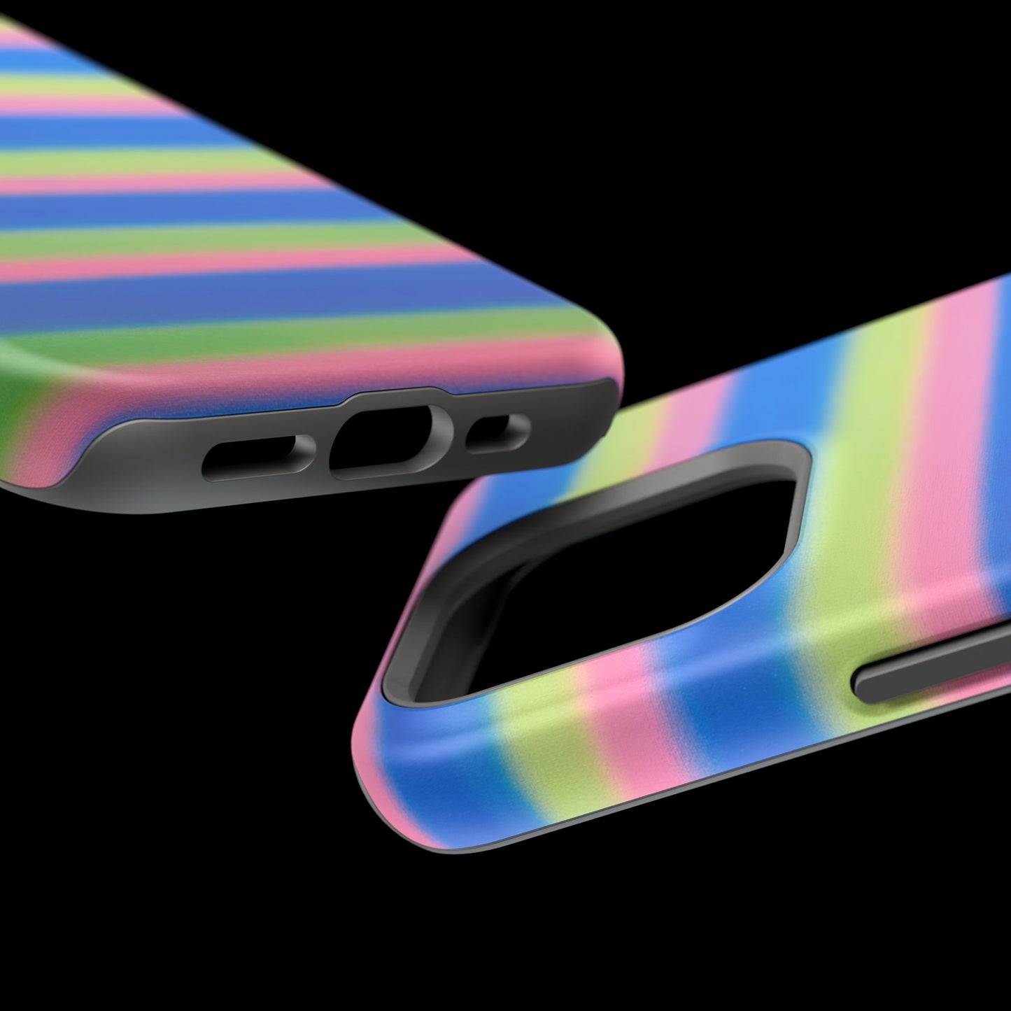 MagSafe "sherbet stripes" airbrush iPhone case