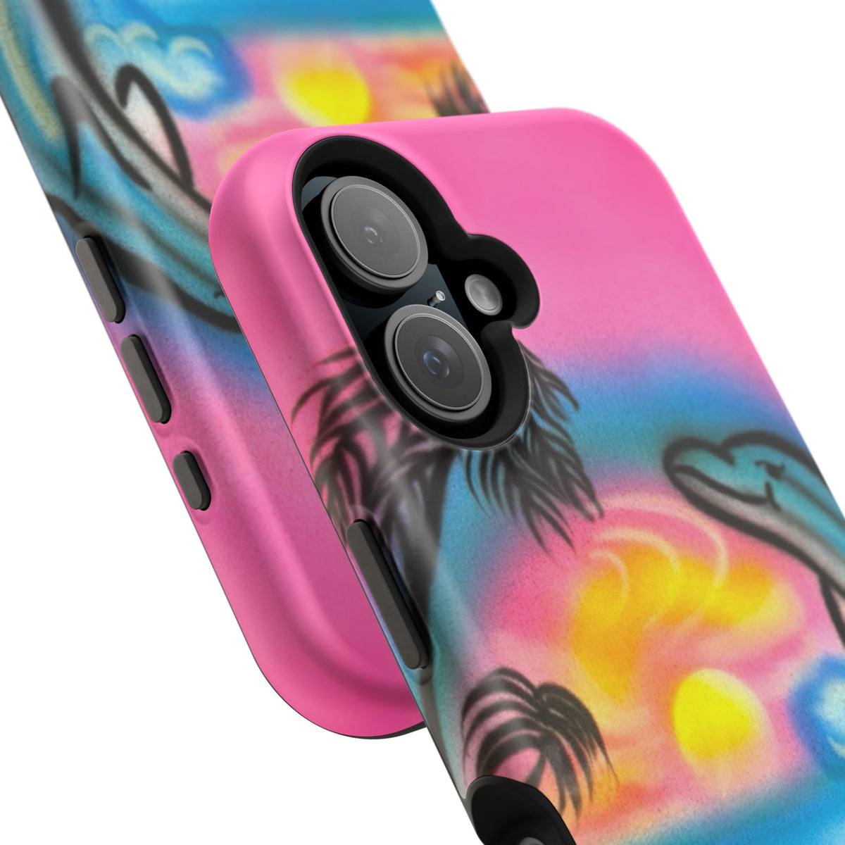 MagSafe "Delfinliebe" Airbrush iPhone-Hülle