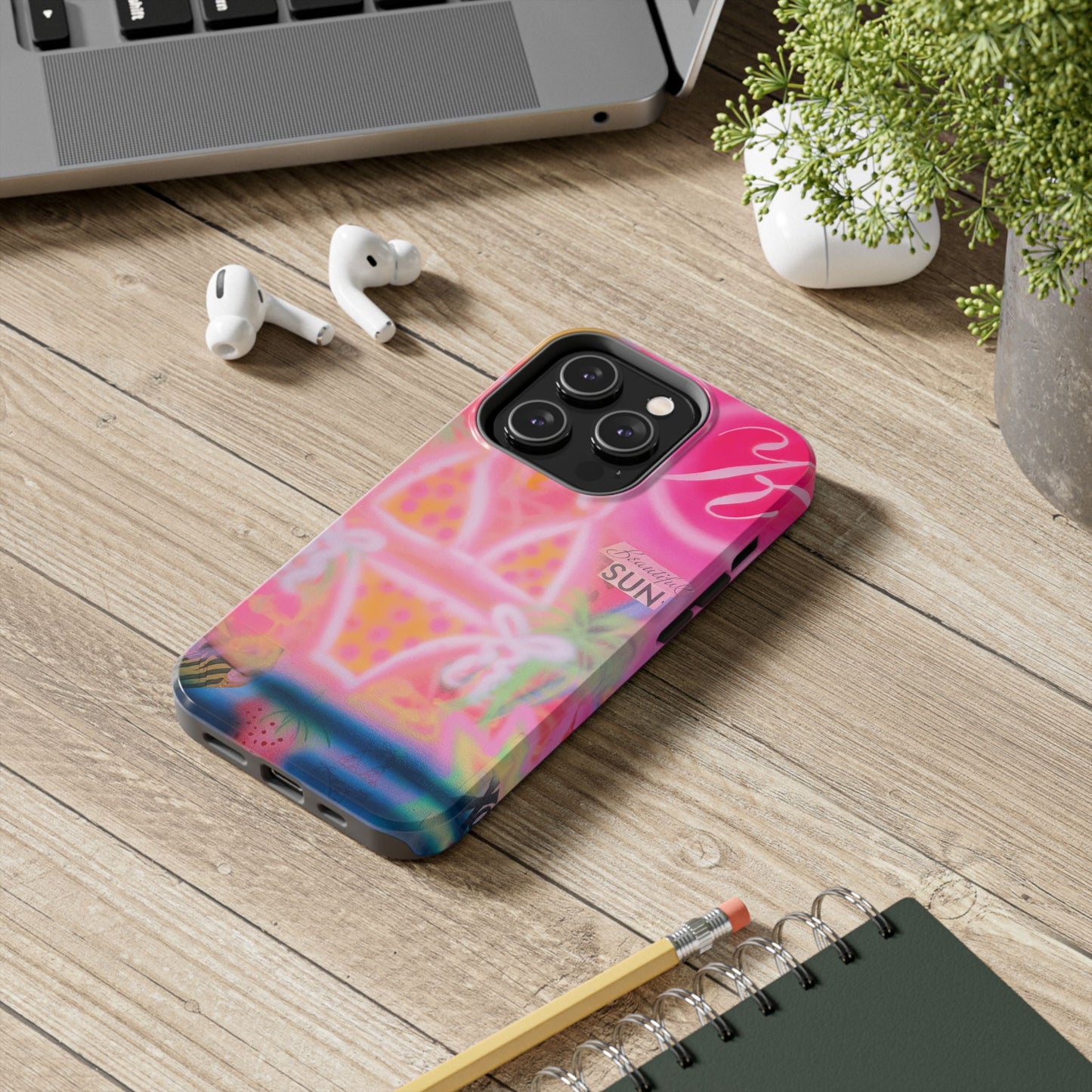"santa monica strawberry" airbrush iPhone case
