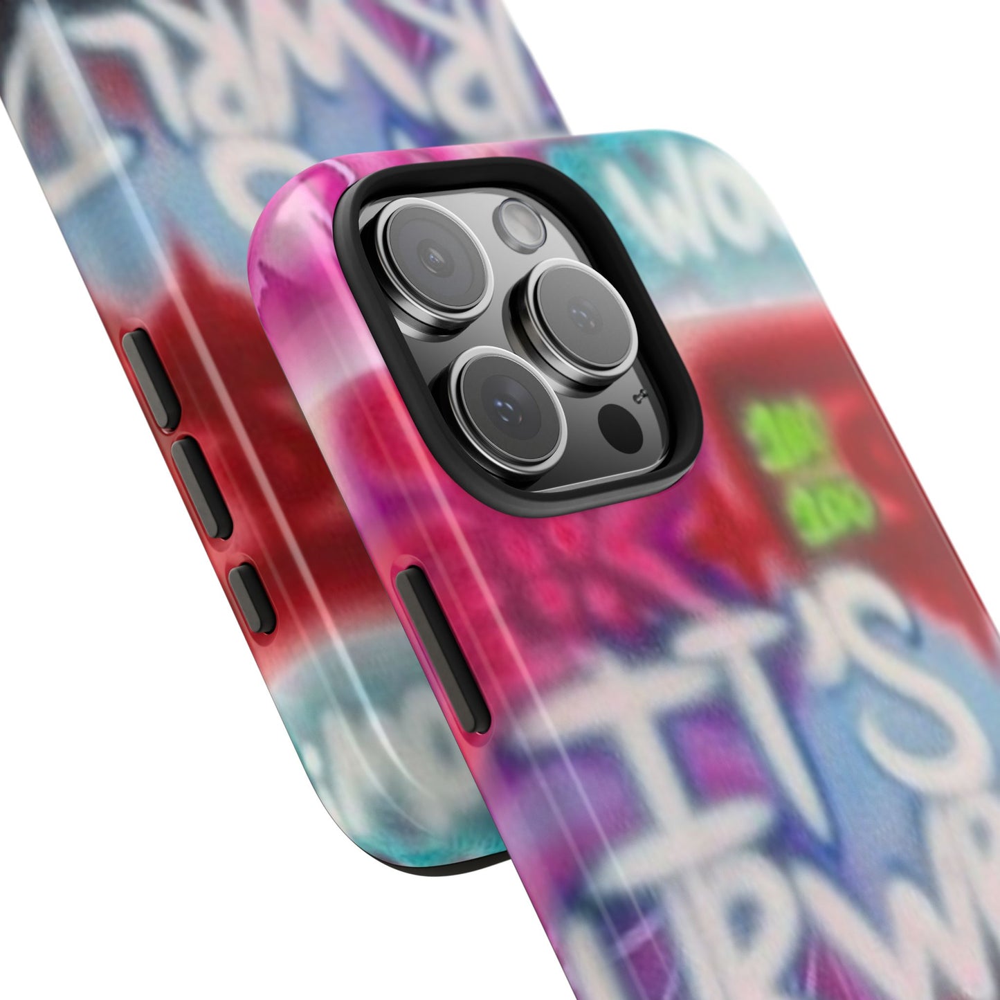 "it's ur WRLD" airbrush iPhone case