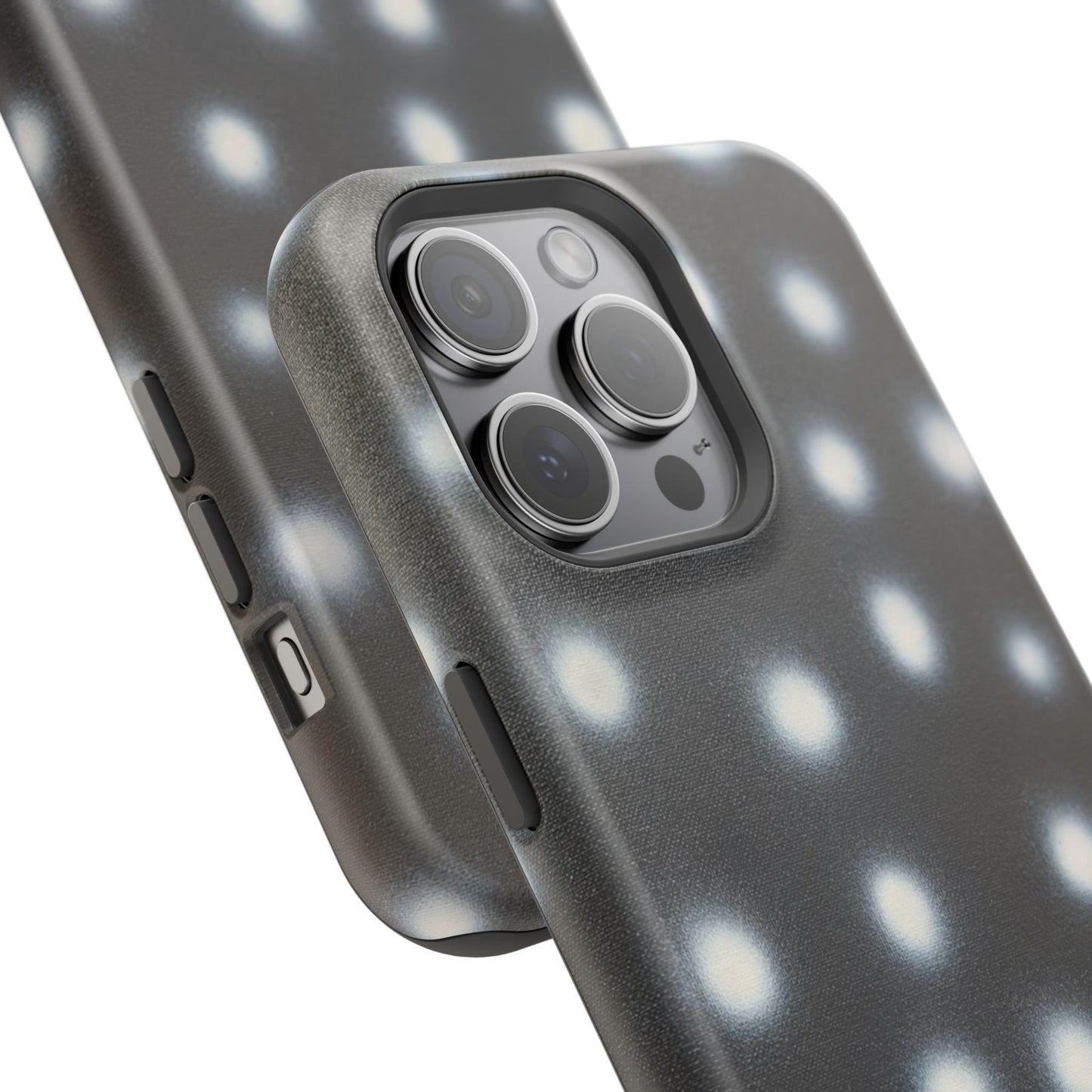 MagSafe "coconut noir polka dot" airbrush iPhone case