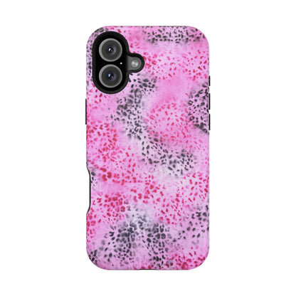 MagSafe "pink cheetah" airbrush iPhone case