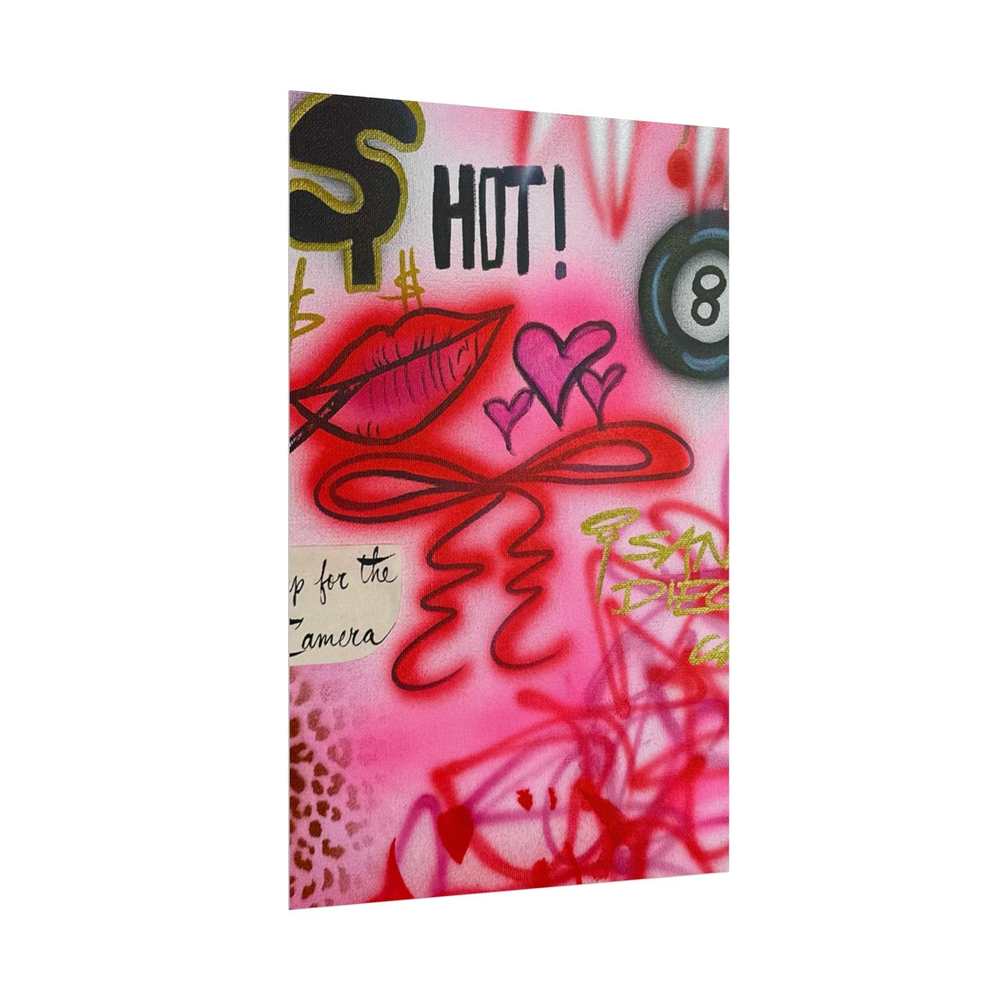 "IT girl" airbrush rolled print
