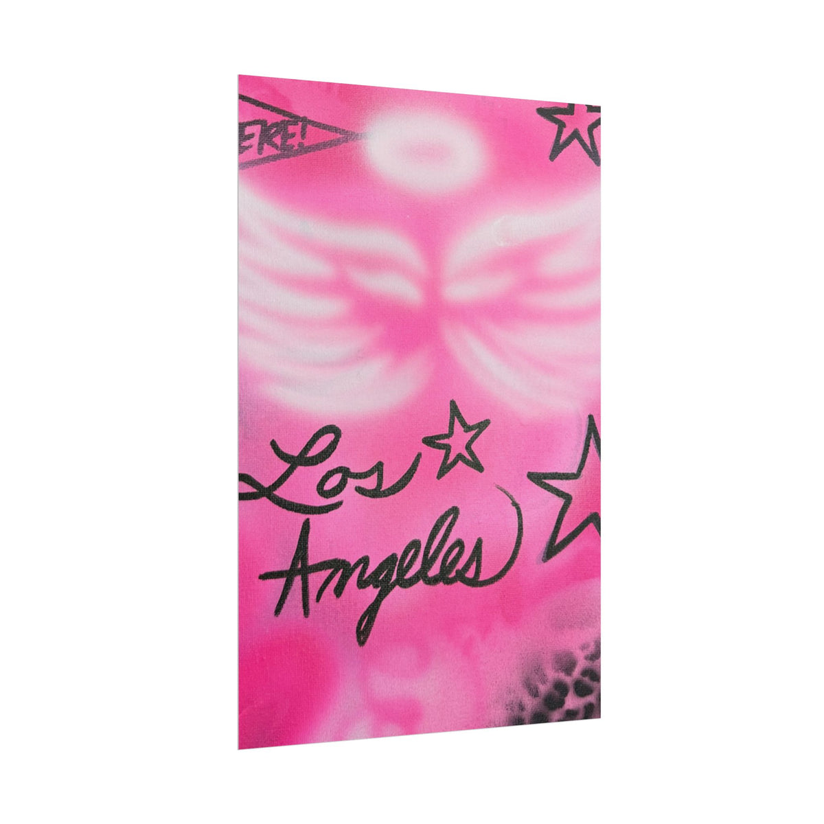 "pink angel wings" airbrush rolled print