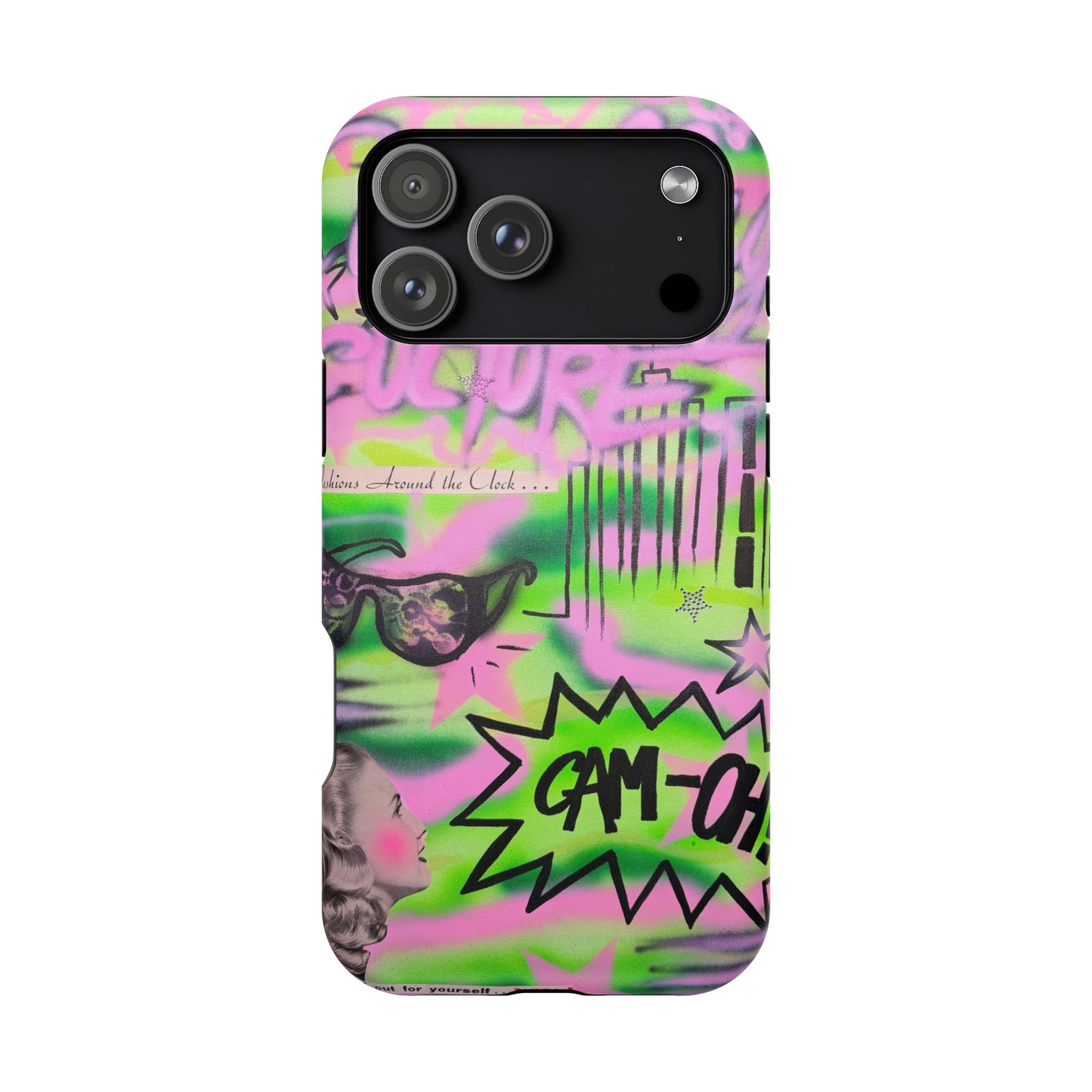 MagSafe "green camo" airbrush iPhone case