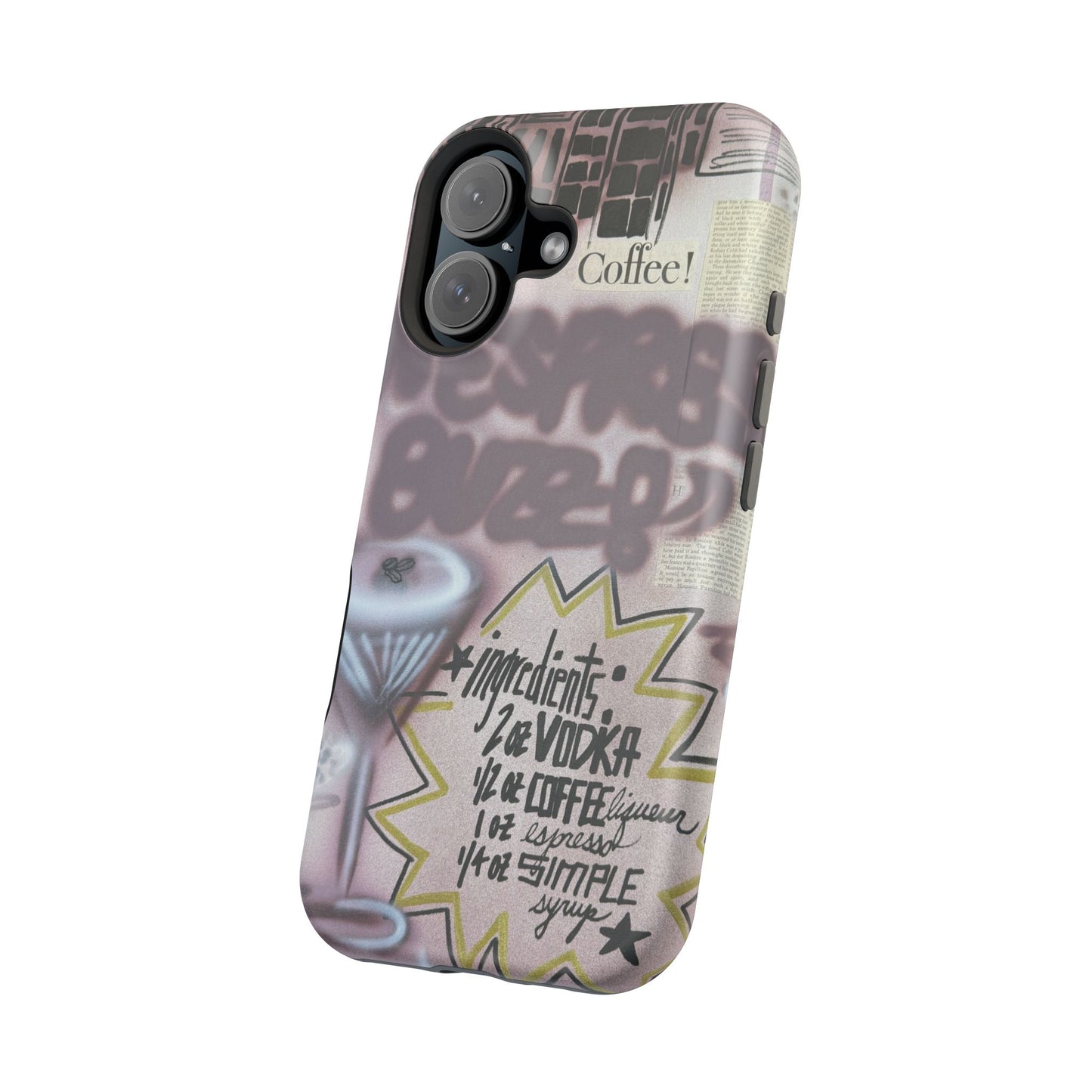 MagSafe "espresso martini" airbrush iPhone case