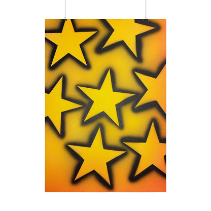 "UR A STAR!" airbrush rolled print