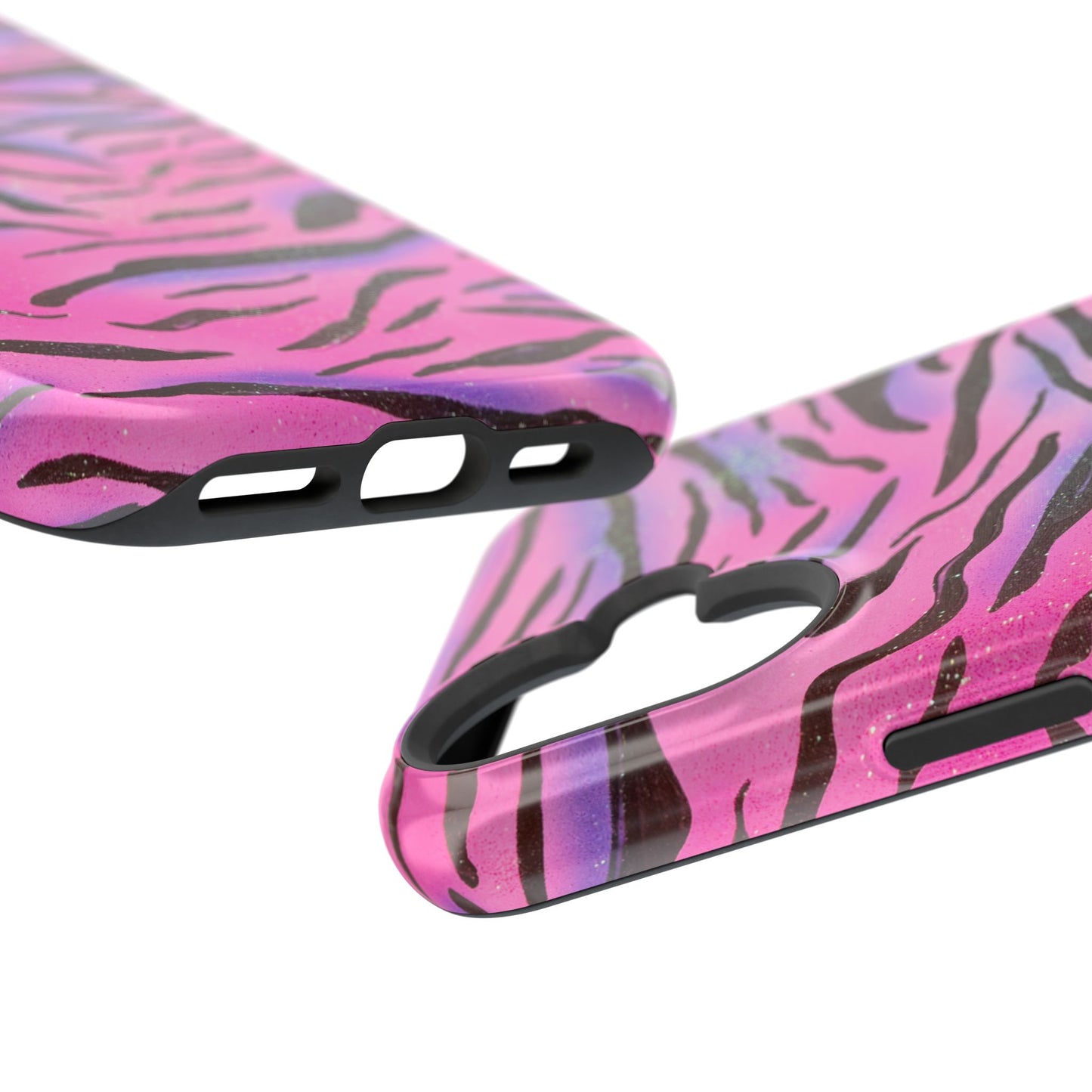 MagSafe "glitter zebra" airbrush iPhone case