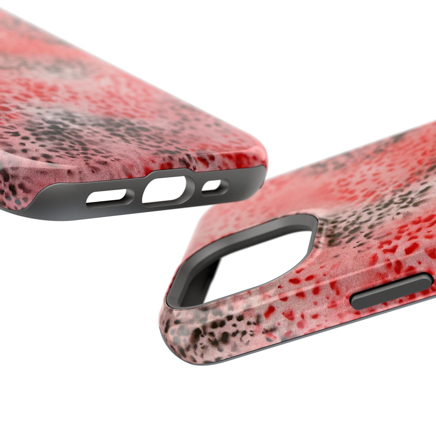 MagSafe "red cheetah" airbrush iPhone case