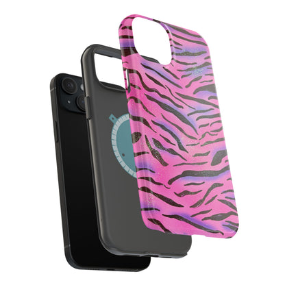 MagSafe "glitter zebra" airbrush iPhone case