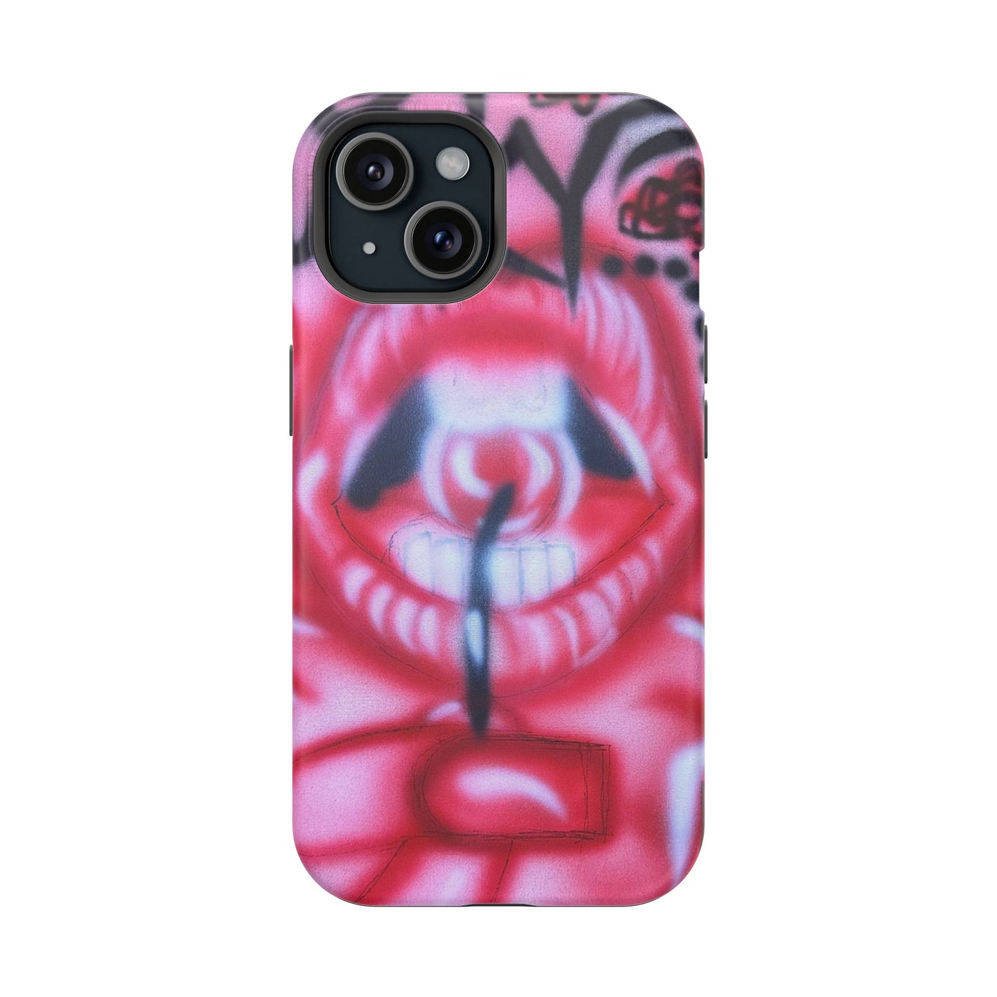 MagSafe "be happy, go lucky" Airbrush-iPhone-Hülle