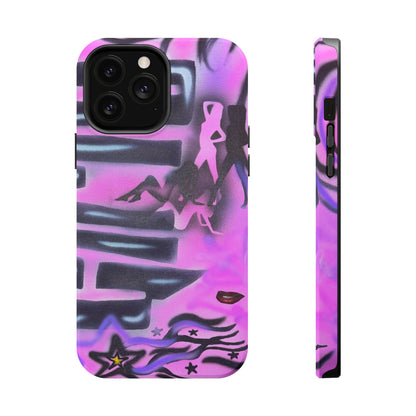 MagSafe "neon nights" airbrush iPhone case