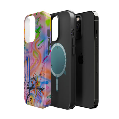 MagSafe "neon haze" airbrush iPhone case