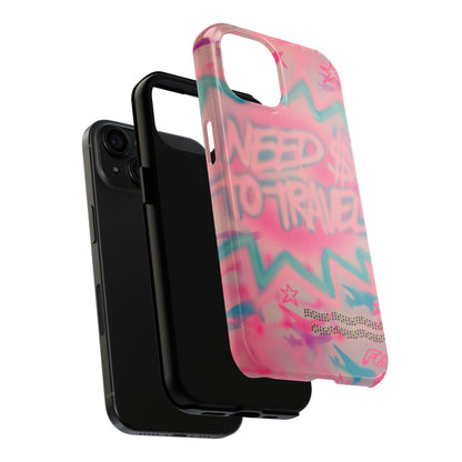 "need $$ to travel" airbrush iPhone case