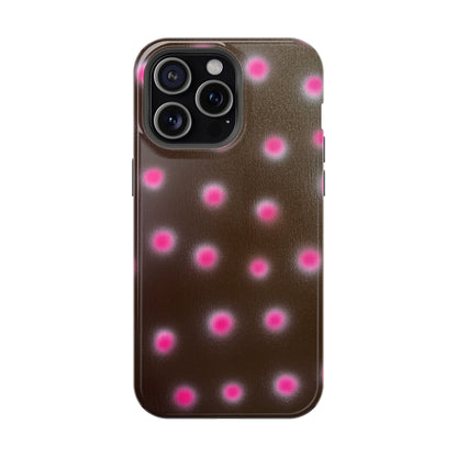 MagSafe "cherry mocha polka dot" airbrush iPhone case