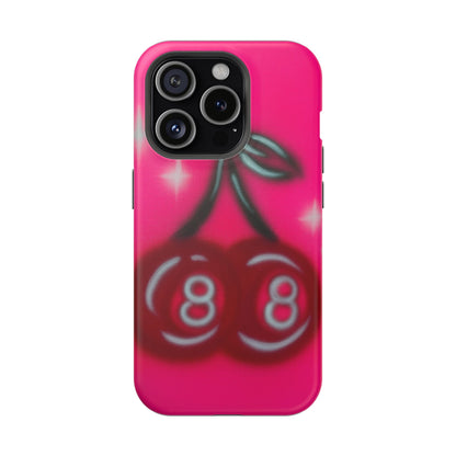 MagSafe "cherry 8ball" airbrush iPhone case