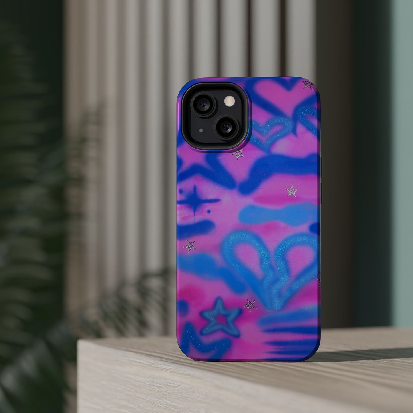 MagSafe "blue camo" airbrush iPhone case
