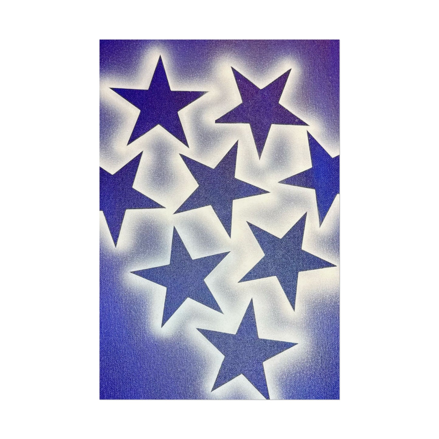 "frosted galaxy" airbrush rolled print