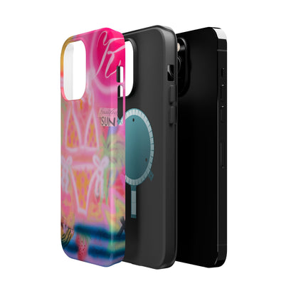 MagSafe "santa monica strawberry" airbrush iPhone case