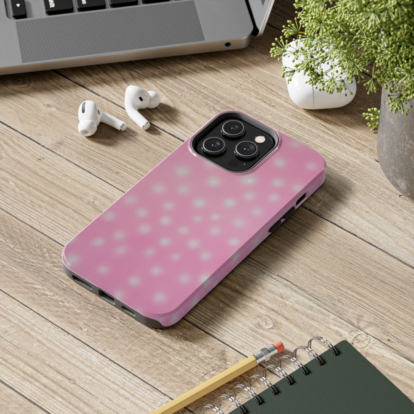 "strawberry swirl polka dots" airbrush iPhone case