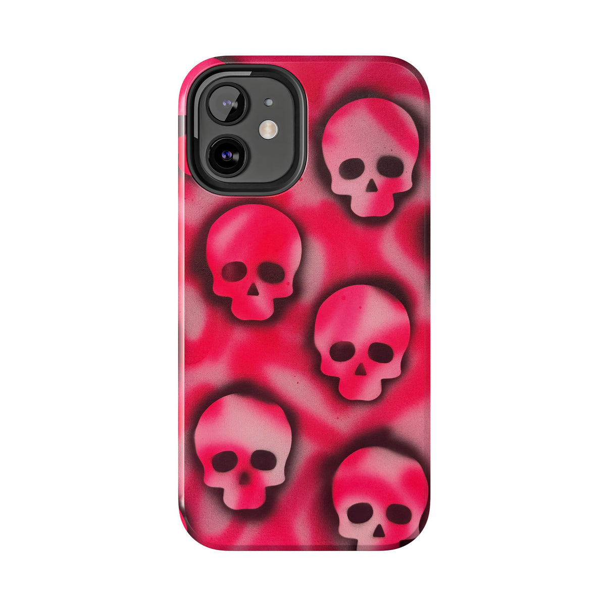 "pink skully" airbrush iPhone case