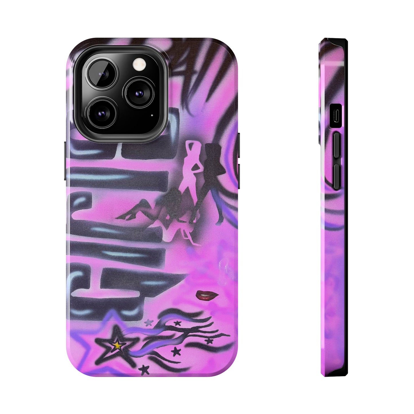 "neon nights" airbrush iPhone case