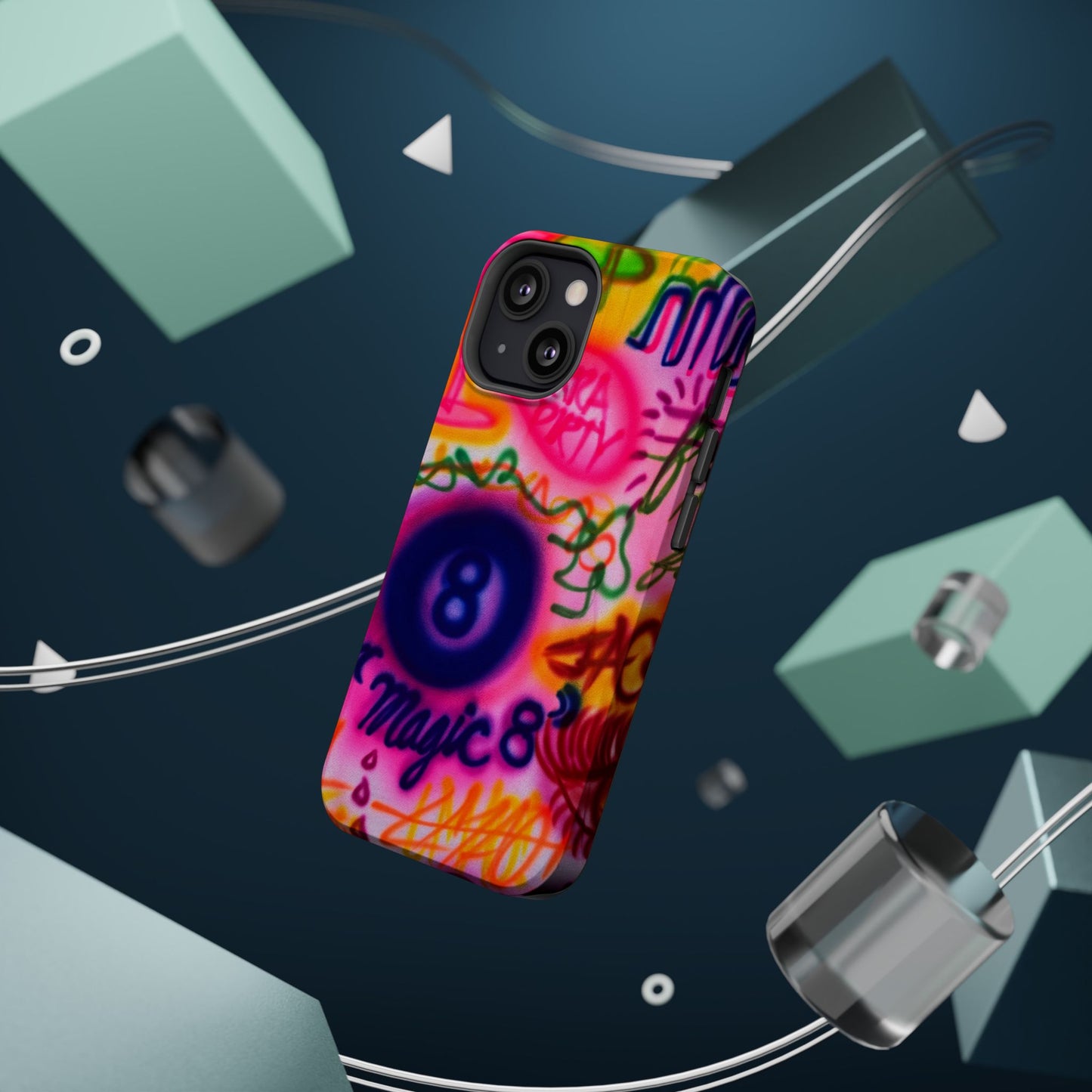 MagSafe "farbenfrohes Chaos" Airbrush-iPhone-Hülle