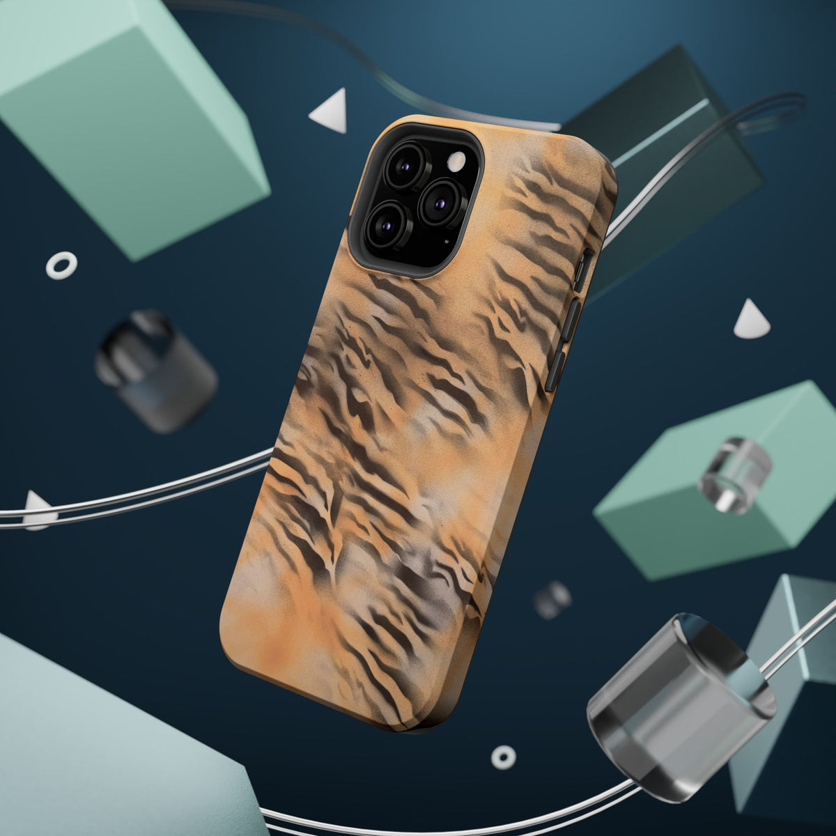 MagSafe "neutral tiger" airbrush iPhone case