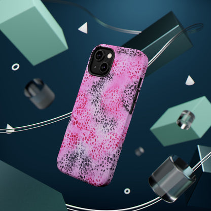 MagSafe "pink cheetah" airbrush iPhone case