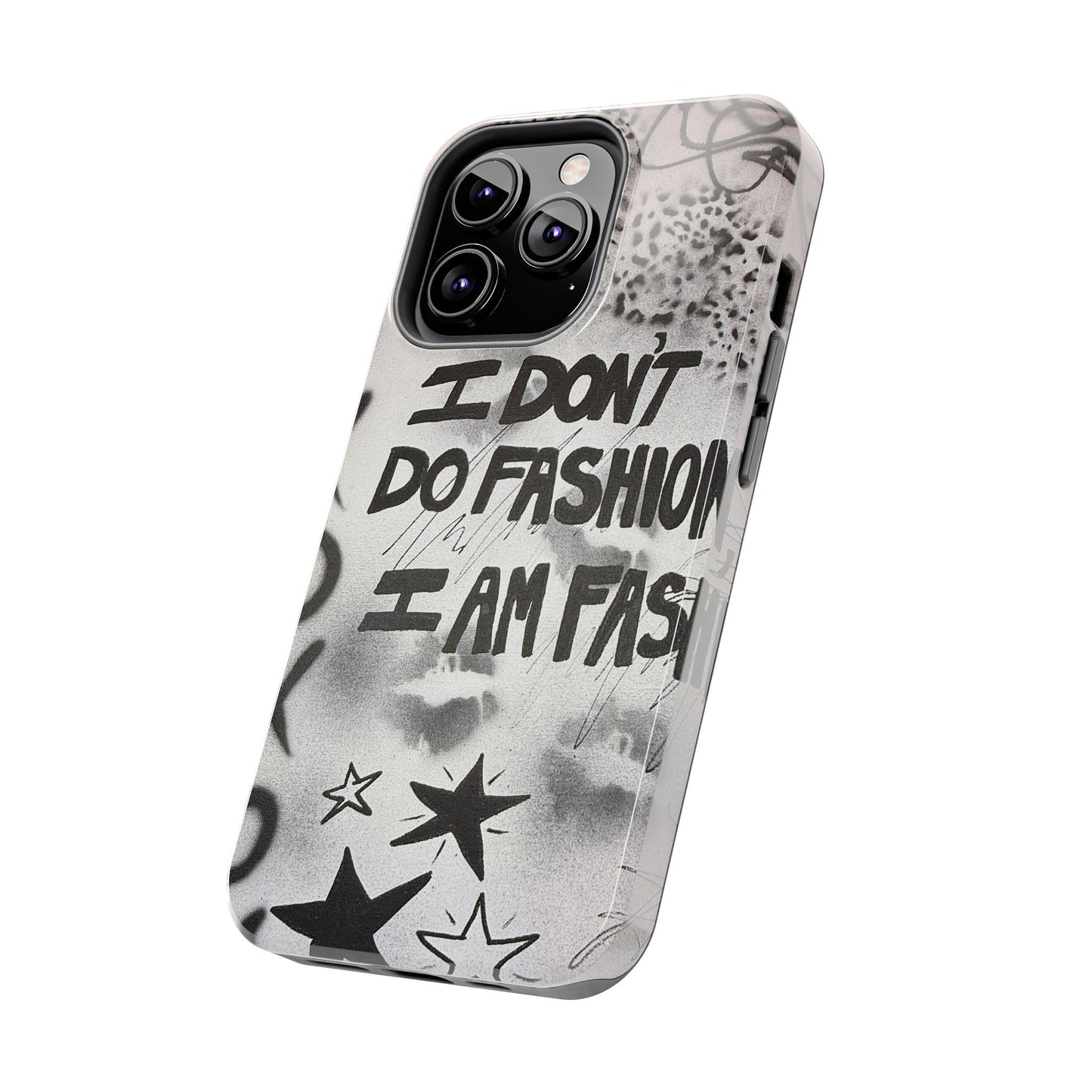 "i am fashion" airbrush iPhone case