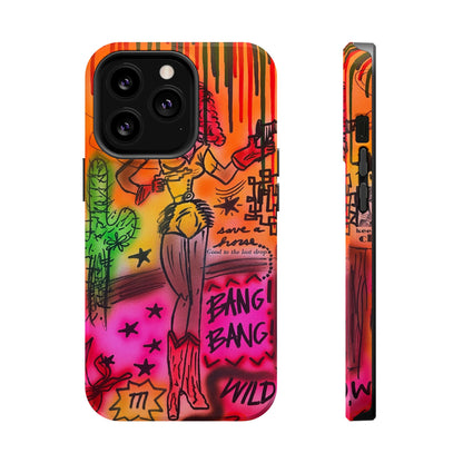 MagSafe "wild, wild west" airbrush iPhone case