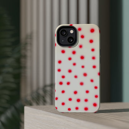 MagSafe "vanilla cherry polka dot" airbrush iPhone case