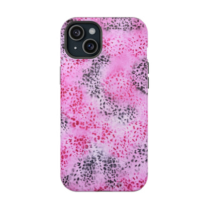 MagSafe "pink cheetah" airbrush iPhone case