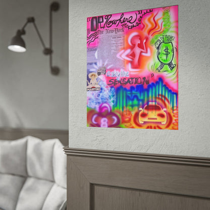 "skyline sensation" airbrush rolled print