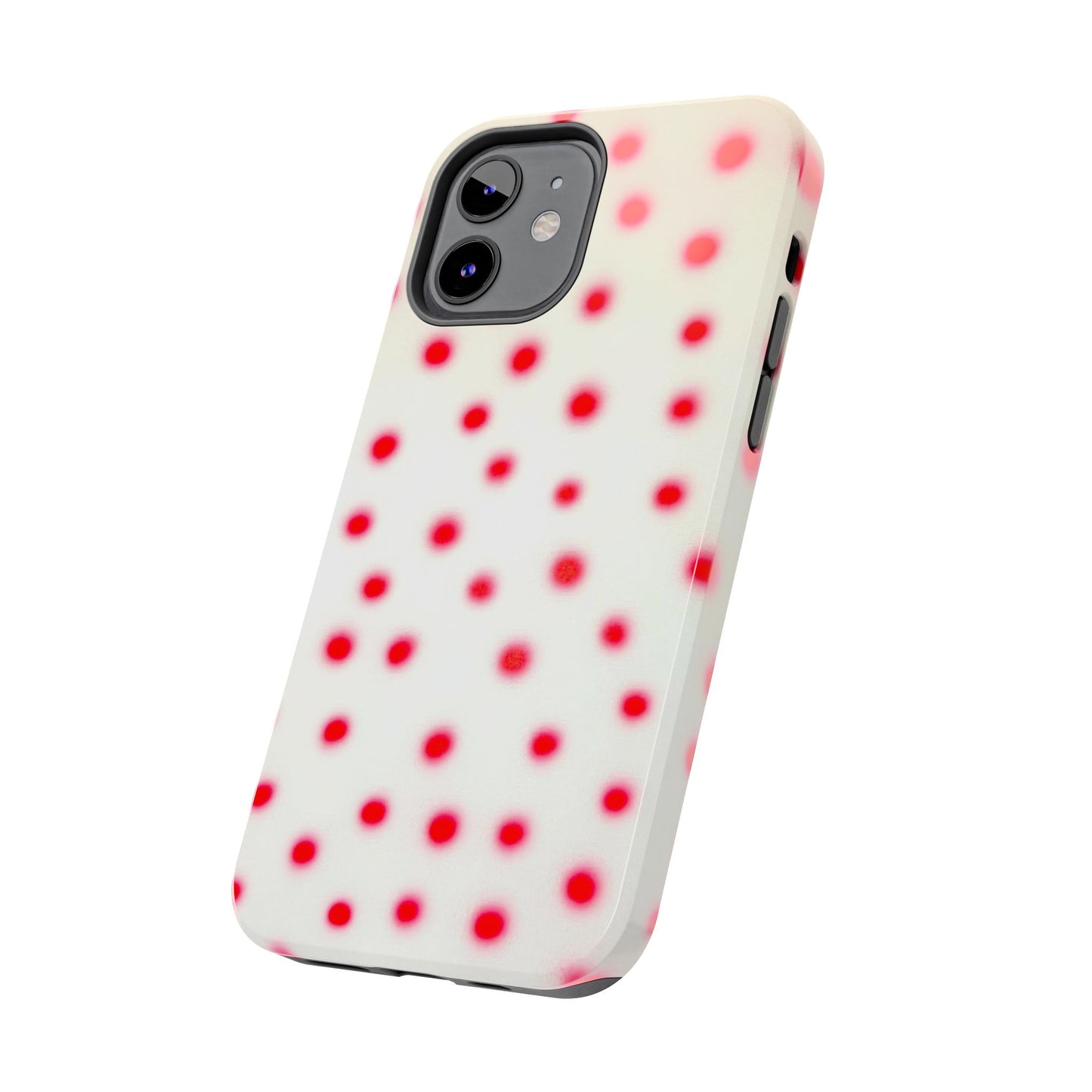 "vanilla cherry polka dot" airbrush iPhone case