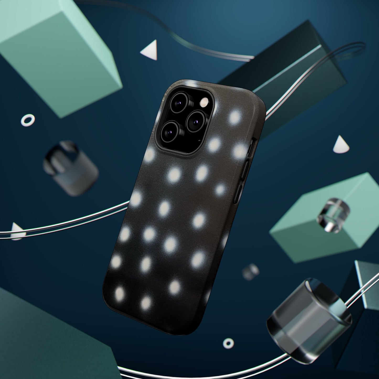 MagSafe "coconut noir polka dot" airbrush iPhone case