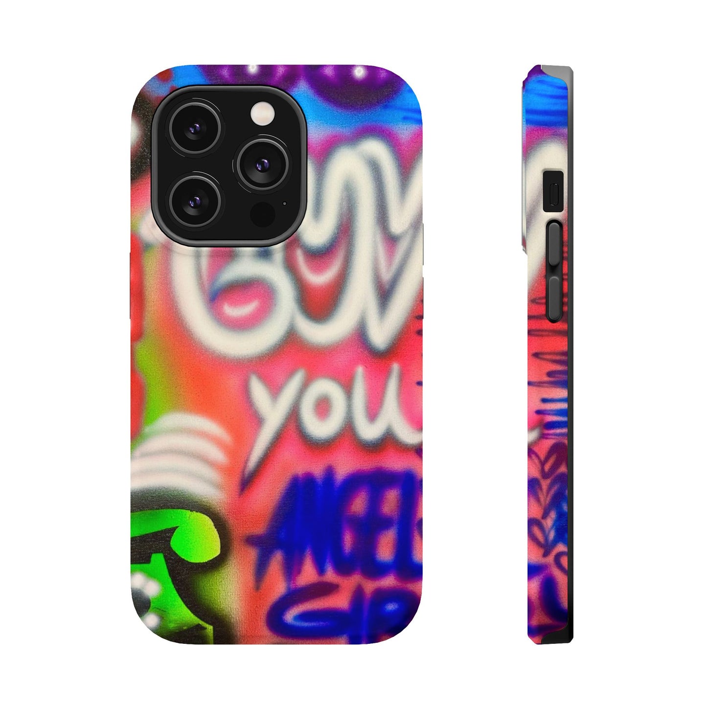 MagSafe "luv u angel girl" Airbrush iPhone Hülle