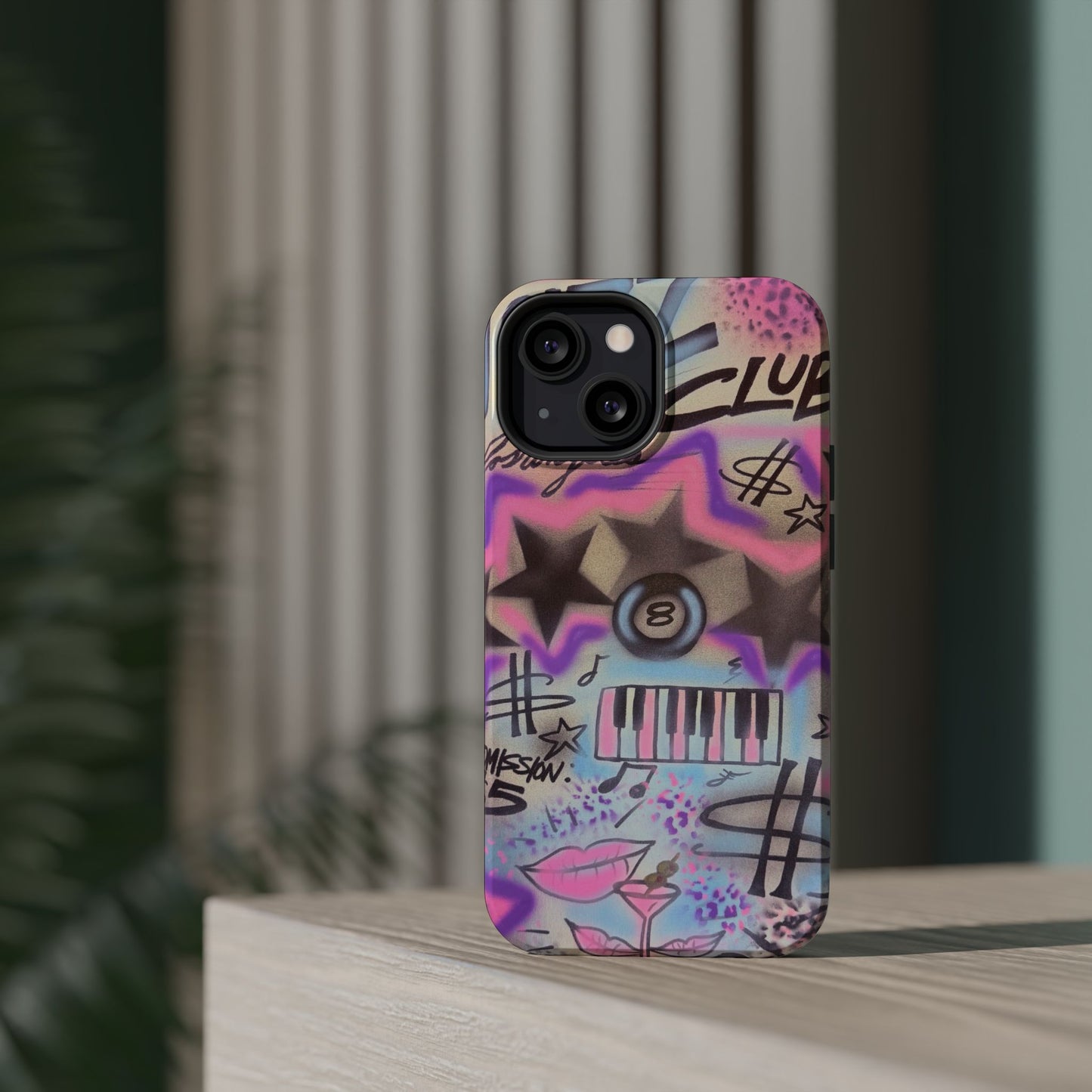 MagSafe "jazz club" airbrush iPhone case