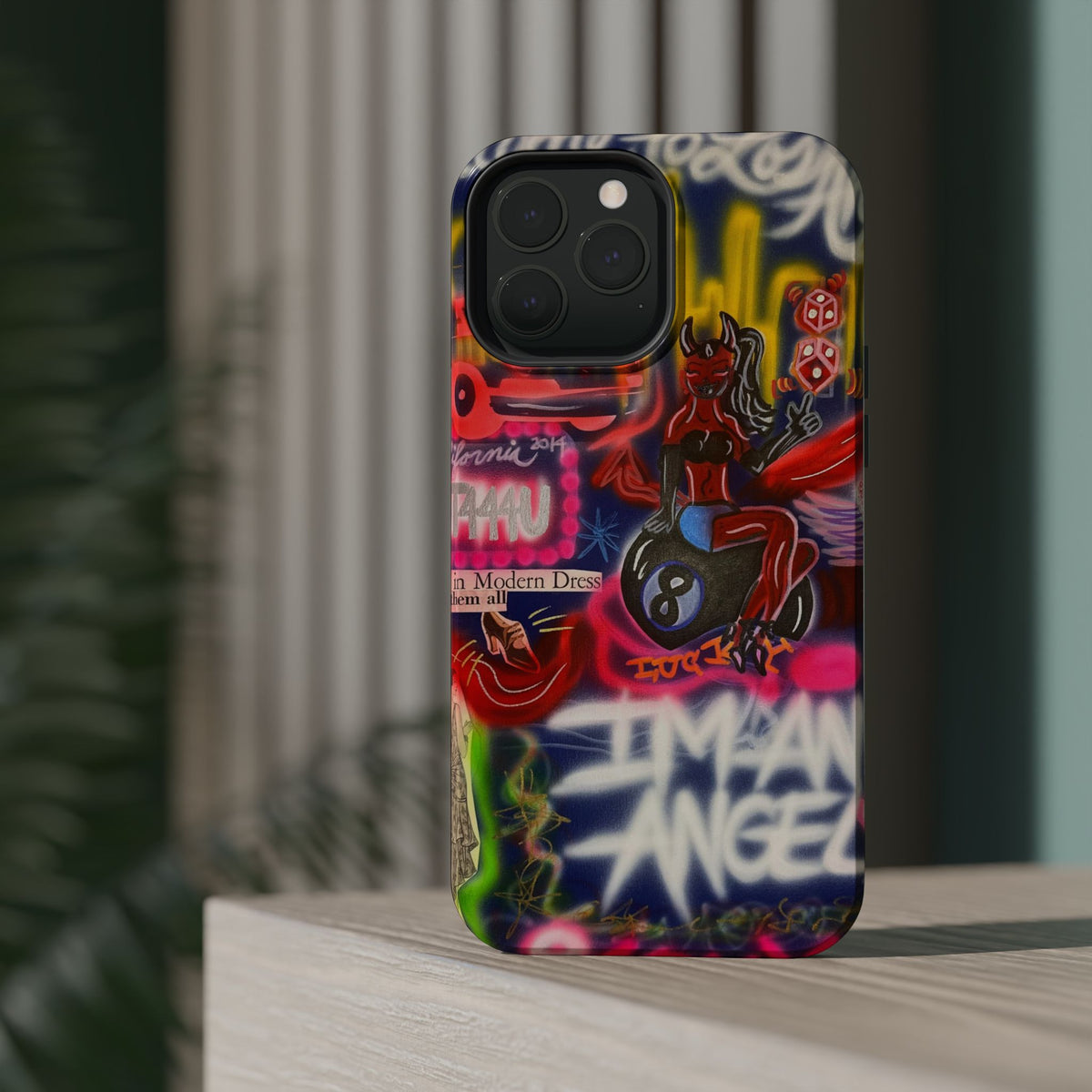 MagSafe "im an angel" airbrush iPhone case