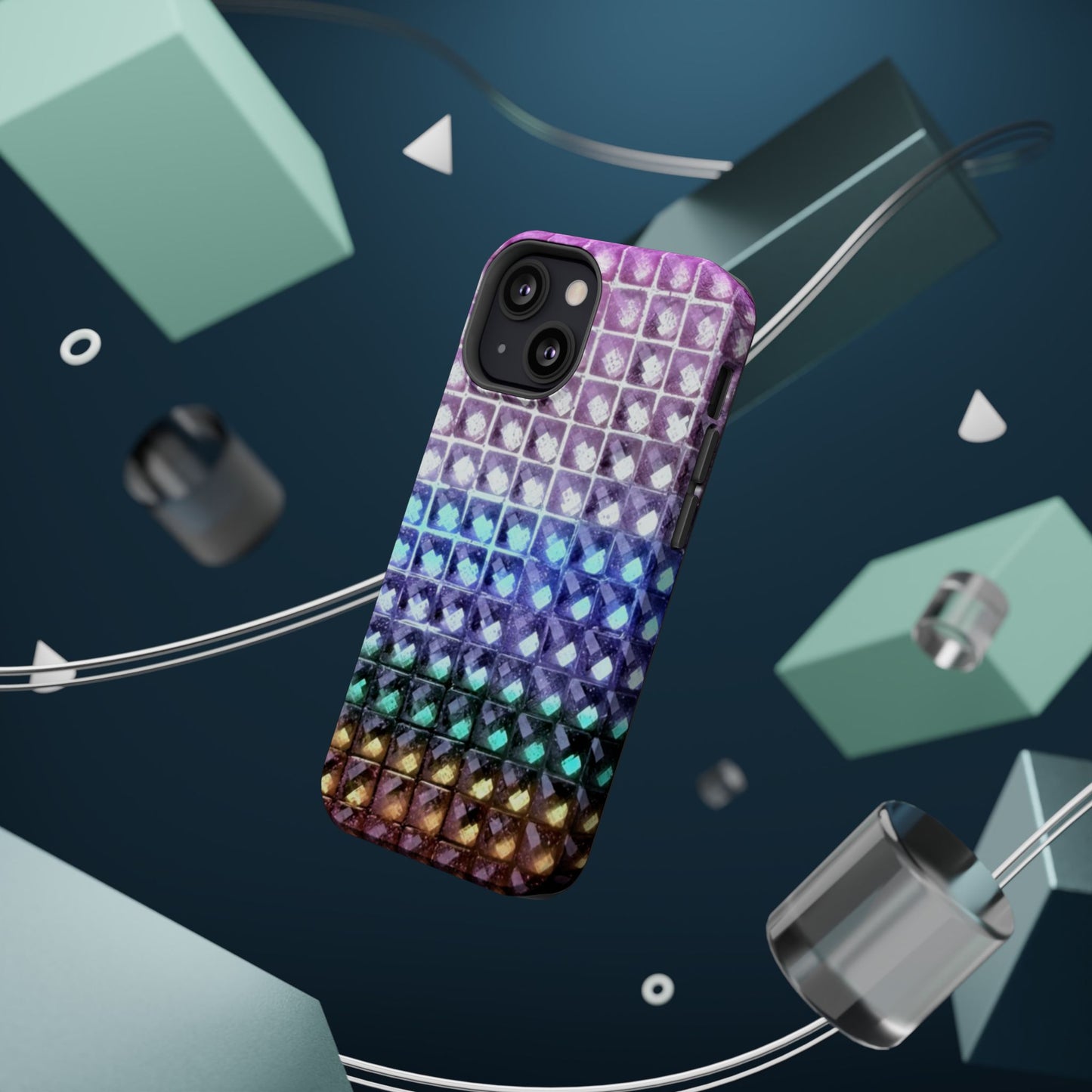 MagSafe "multicolor studs" airbrush iPhone case