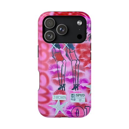 MagSafe "tickled pink" airbrush iPhone case