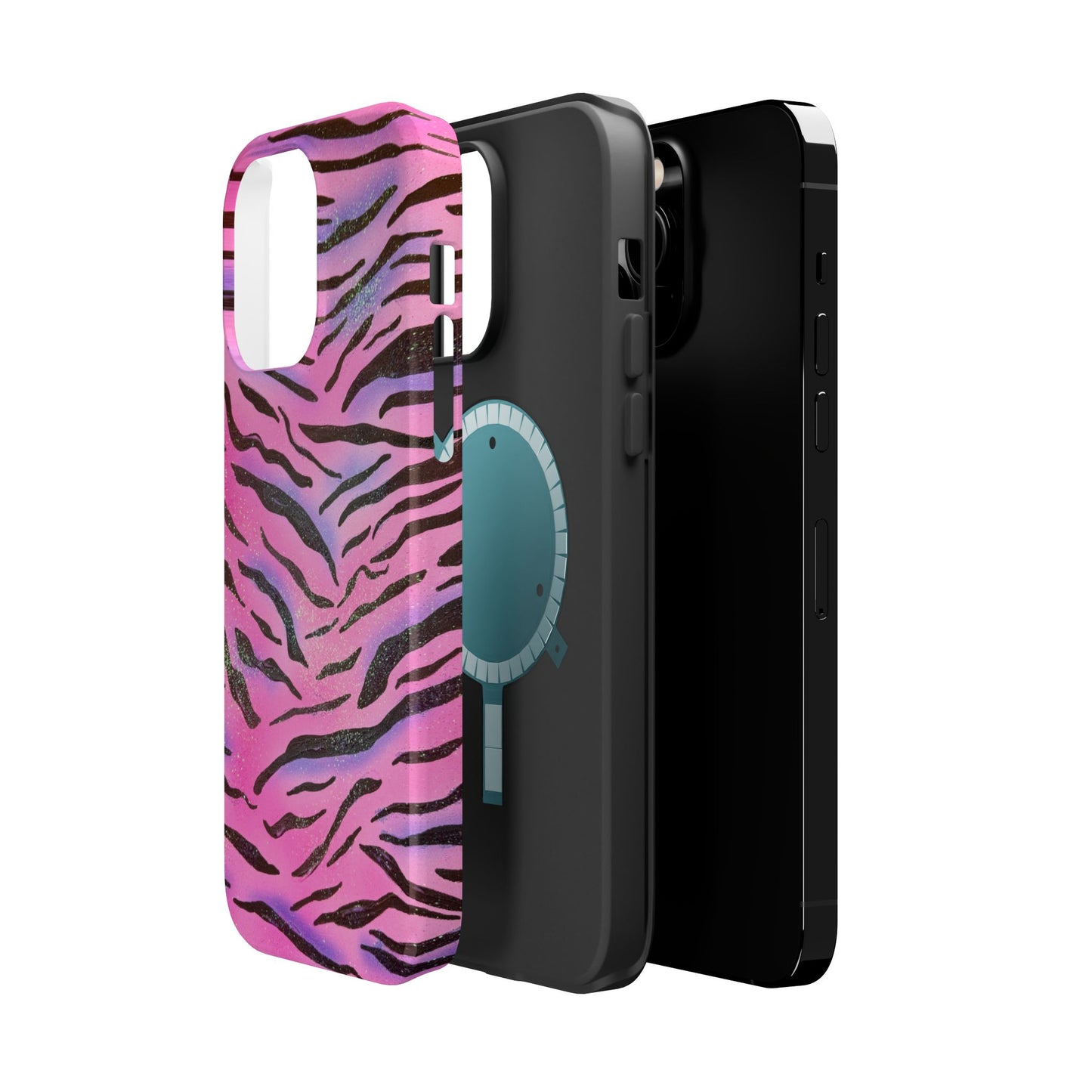 MagSafe "glitter zebra" airbrush iPhone case