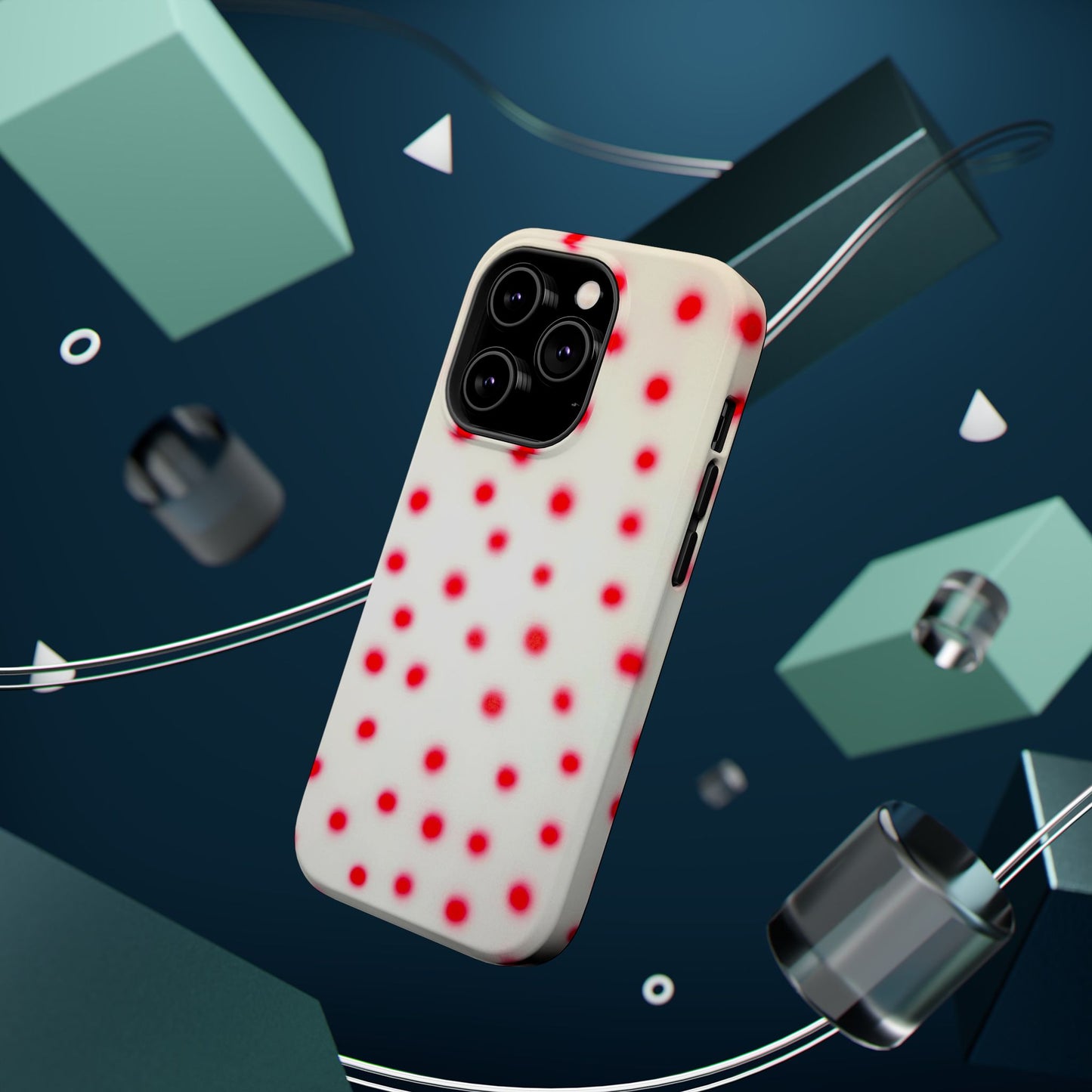MagSafe "vanilla cherry polka dot" airbrush iPhone case