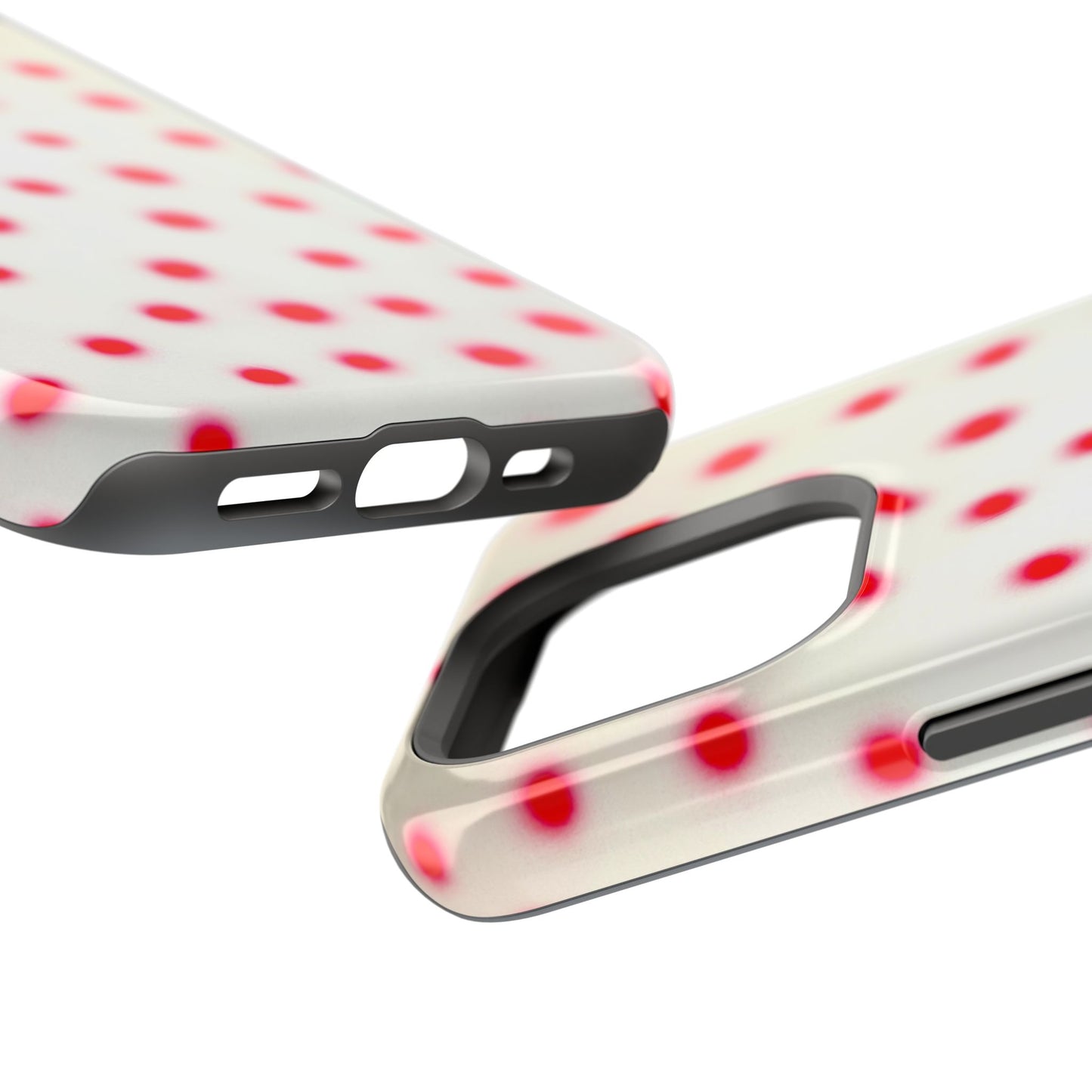 MagSafe "vanilla cherry polka dot" airbrush iPhone case